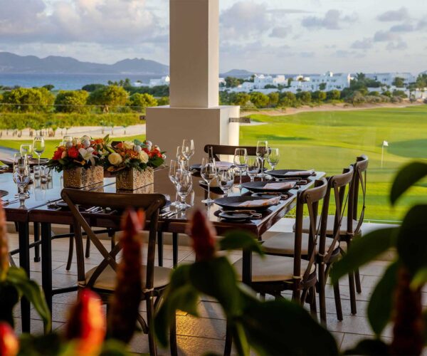 Dining at Aurora Anguilla Resort and Golf Club