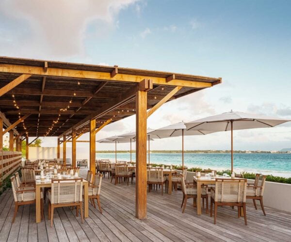 Beach Dining at Aurora Anguilla Resort and Golf Club